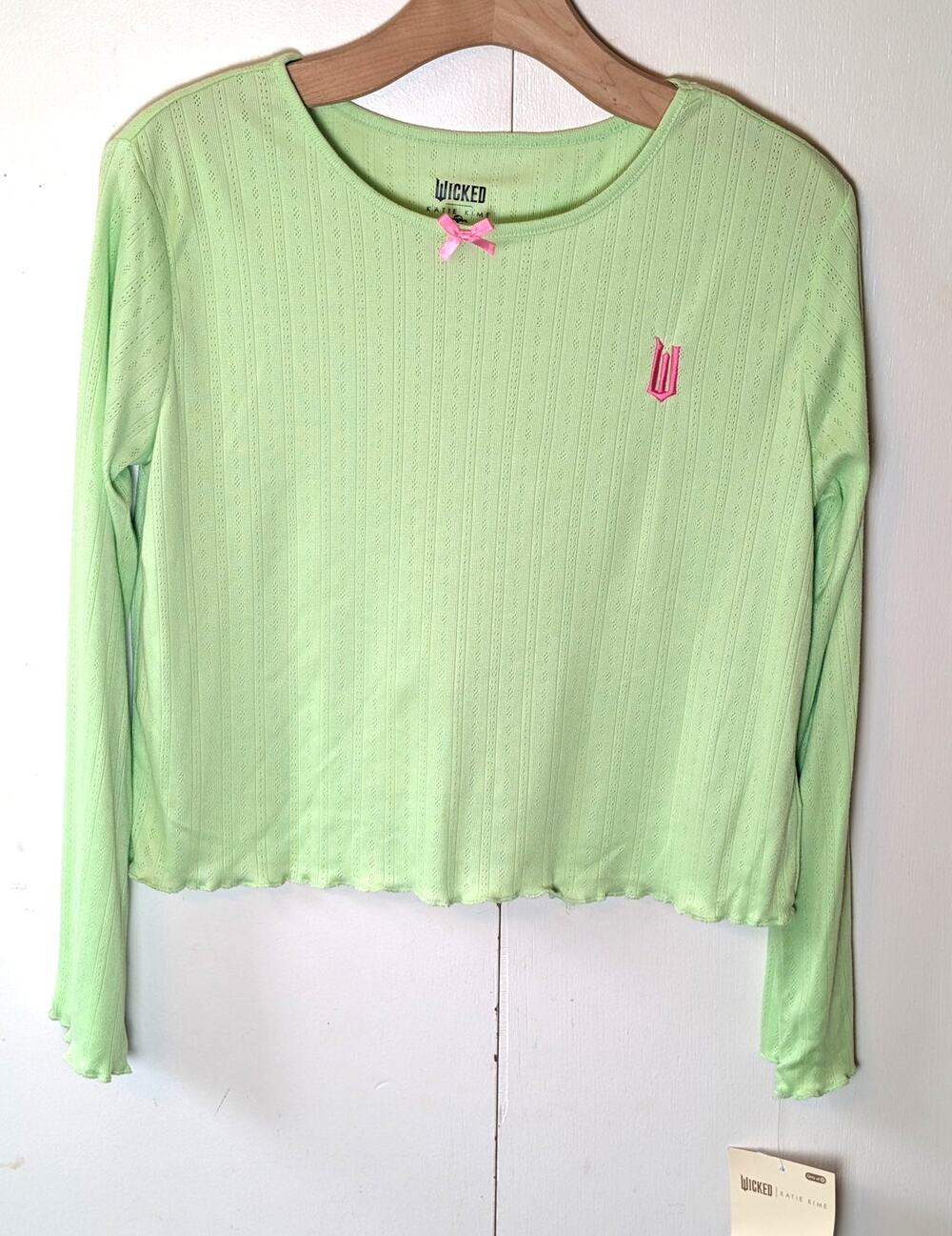 Wicked Girls Long Sleeve Green Top XL 14/16